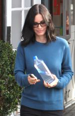 COURTNEY COX Out and About in Brentwood 01/14/2016