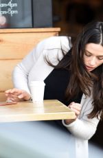 CRYSTAL REED Out for Coffee in Los Angeles 01/12/2016
