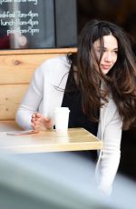 CRYSTAL REED Out for Coffee in Los Angeles 01/12/2016