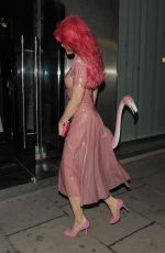 DAISY LOWE Arrives at His Birthday Party in London 0129/2016