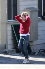 DAKOTA FANNING on the Set od Please Stand By in Los Angeles 01/13/2016