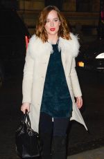 DAKOTA JOHNSON Arrives at Her Apartment in New York 01/20/2016