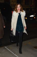 DAKOTA JOHNSON Arrives at Her Apartment in New York 01/20/2016
