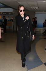 DAKOTA JOHNSON at Los Angeles International Airport 01/16/2016