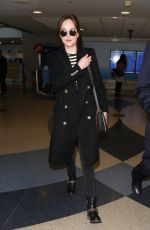 DAKOTA JOHNSON at Los Angeles International Airport 01/16/2016