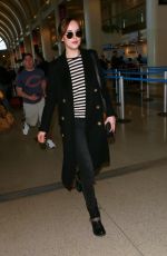 DAKOTA JOHNSON at Los Angeles International Airport 01/16/2016