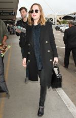 DAKOTA JOHNSON at Los Angeles International Airport 01/18/2016