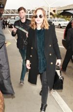 DAKOTA JOHNSON at Los Angeles International Airport 01/18/2016