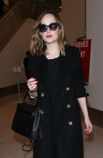 DAKOTA JOHNSON at Los Angeles International Airport 01/26/2016