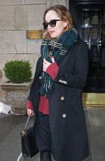 DAKOTA JOHNSON Leaves Her Apartment in New York 01/26/2016