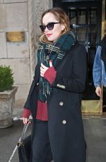 DAKOTA JOHNSON Leaves Her Apartment in New York 01/26/2016