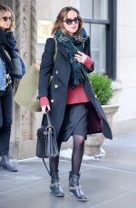 DAKOTA JOHNSON Leaves Her Apartment in New York 01/26/2016