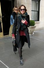 DAKOTA JOHNSON Leaves Her Apartment in New York 01/26/2016