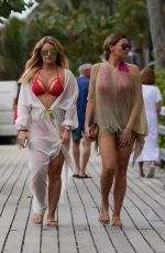 DANIELLE ARMSTRONG in Red bBikini in Miami 01/03/2016