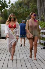 DANIELLE ARMSTRONG in Red bBikini in Miami 01/03/2016