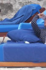 DEBRA MESSING at a Beac in Cancun 12/21/2015