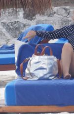 DEBRA MESSING at a Beac in Cancun 12/21/2015