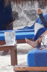 DEBRA MESSING at a Beac in Cancun 12/21/2015
