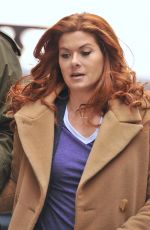 DEBRA MESSING on the Set of The Mysteries of Laura in Brooklyn, 01/29/2016