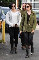 DEMI LOVATO and LILY COLLINS Out for Lunch in West Hollywood 01/27/2016