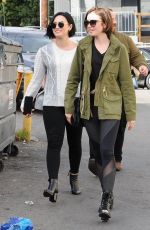 DEMI LOVATO and LILY COLLINS Out for Lunch in West Hollywood 01/27/2016