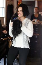 DEMI LOVATO and Nick Jonas Out in Los Angeles 01/27/2016