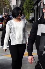 DEMI LOVATO and Nick Jonas Out in Los Angeles 01/27/2016