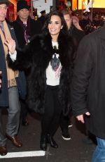 DEMI LOVATO Arrives at Times Square in New York 12/31/2015