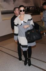 DEMI LOVATO at Los Angeles International Airport 01/20/2016