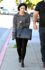 DEMI LOVATO Out and About in Los Angeles 01/26/2016