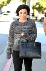 DEMI LOVATO Out and About in Los Angeles 01/26/2016