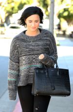 DEMI LOVATO Out and About in Los Angeles 01/26/2016