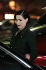 DITA VON TEESE Leaves a Restaurant in Los Angeles 01/21/2016