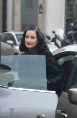 DITA VON TEESE Out and About in Paris 01/13/2016