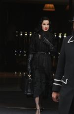 DITA VON TEESE Out and About in Paris 01/13/2016