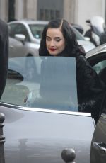 DITA VON TEESE Out and About in Paris 01/13/2016