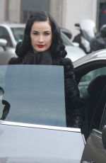 DITA VON TEESE Out and About in Paris 01/13/2016
