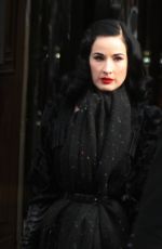 DITA VON TEESE Out and About in Paris 01/13/2016