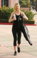 ELLE FANNING Heading to a Gym in Studio City 01/30/2016