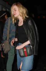ELLE FANNING Leaves Chateau Marmont in West Hollywood 01/21/2016