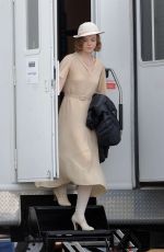 ELLE FANNING on the Set of Live by Night in Los Angeles 01/21/2016