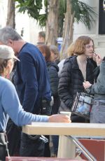 ELLE FANNING on the Set of Live by Night in Los Angeles 01/22/2016