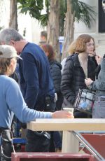 ELLE FANNING on the Set of Live by Night in Los Angeles 01/22/2016