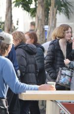 ELLE FANNING on the Set of Live by Night in Los Angeles 01/22/2016