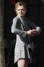 ELLE FANNING Out and About in Beverly Hills 01/16/2016