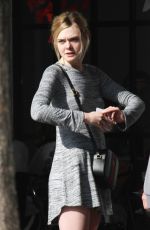 ELLE FANNING Out and About in Beverly Hills 01/16/2016