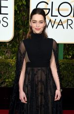 EMILIA CLARKE at 73rd Annual Golden Globe Awards in Beverly Hills 10/01/2016