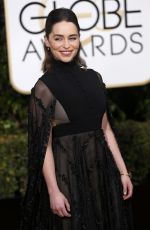 EMILIA CLARKE at 73rd Annual Golden Globe Awards in Beverly Hills 10/01/2016