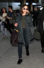 EMILIA CLARKE at LAX Airport in Los Angeles 01/08/2016