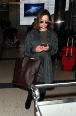 EMILIA CLARKE at LAX Airport in Los Angeles 01/08/2016